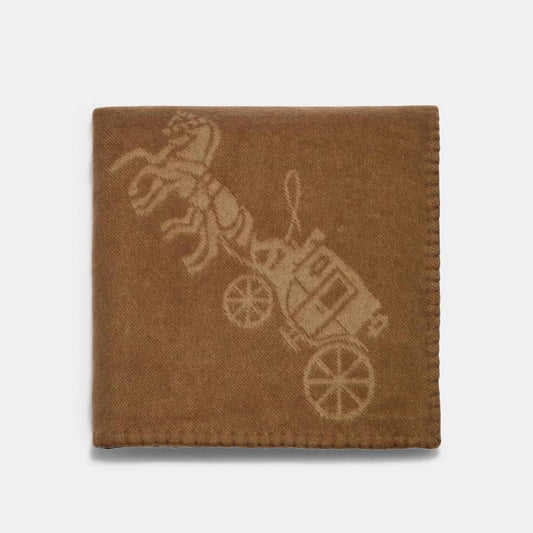 Coach Outlet Horse And Carriage Print Blanket