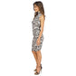 Women's Tiger-Print Mock-Neck Sleeveless Dress