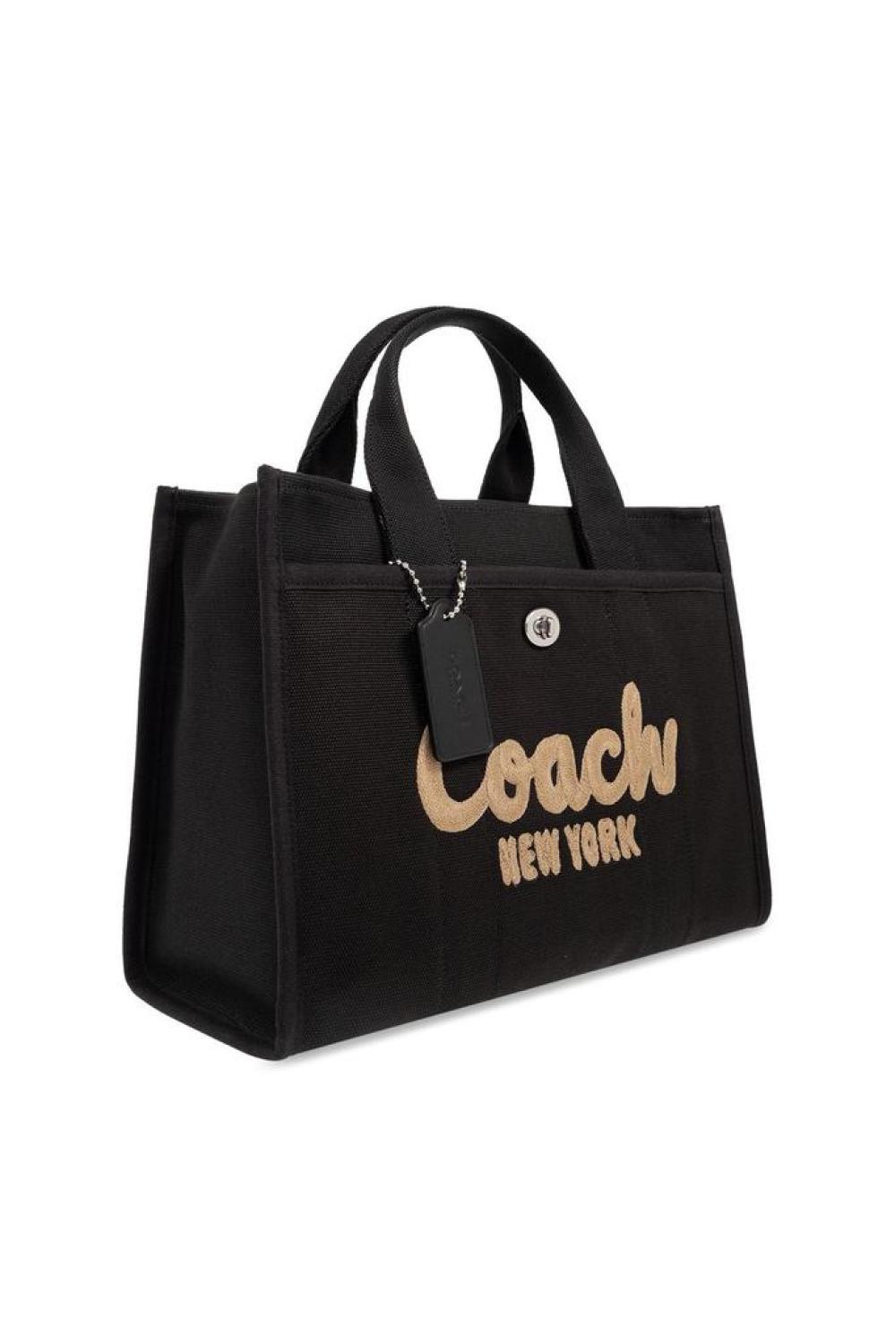 Coach Logo Flocked Tote Bag