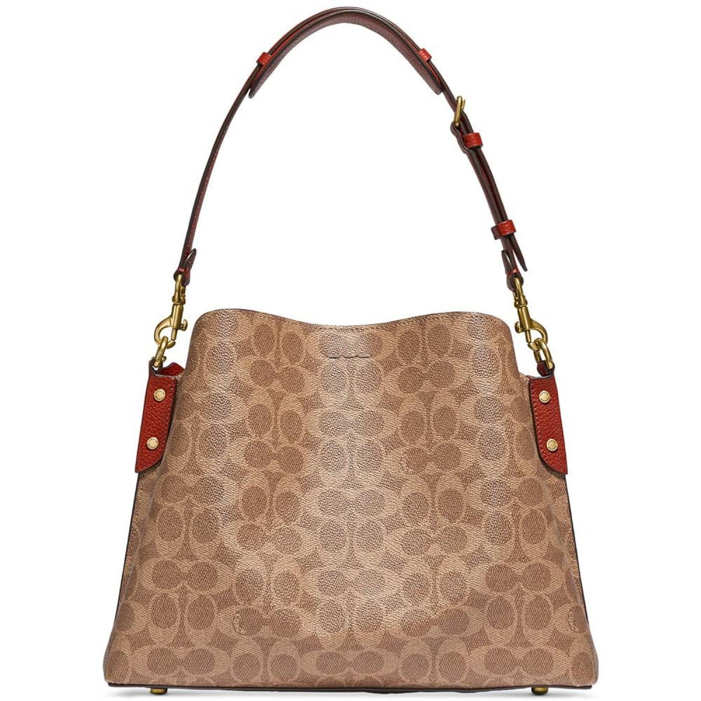 Signature Coated Canvas Willow Shoulder Bag with Convertible Straps