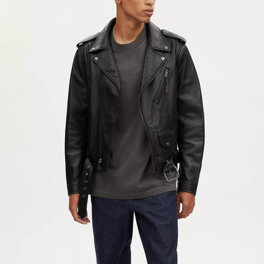 Coach Outlet Leather Moto Jacket
