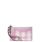 Morgan Gingham Field Printed Pvccoin Card Case Wristlet