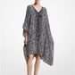 Ocelot Silk Crepe De Chine Caftan Dress