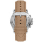 Men's Everest Quartz Chronograph Camel Leather Watch 45mm