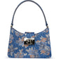 Furla Floral Patterned Logo Engraved Tote Bag