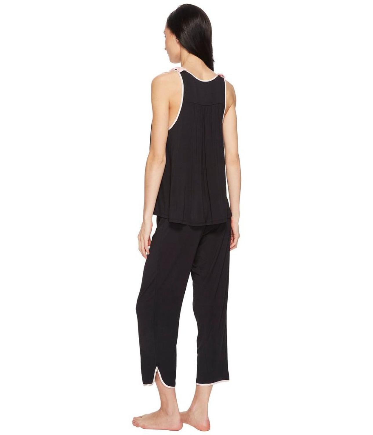 Black Cropped PJ Set