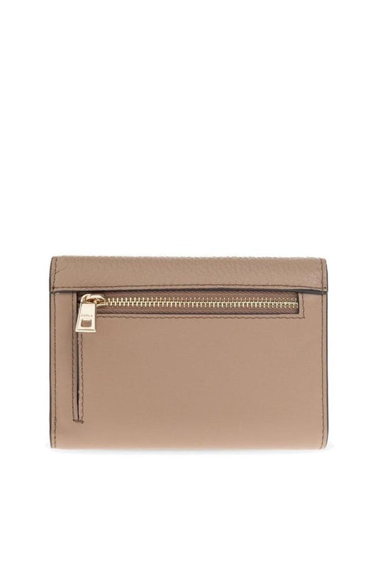 Furla Logo Plaque Zip Detailed Wallet