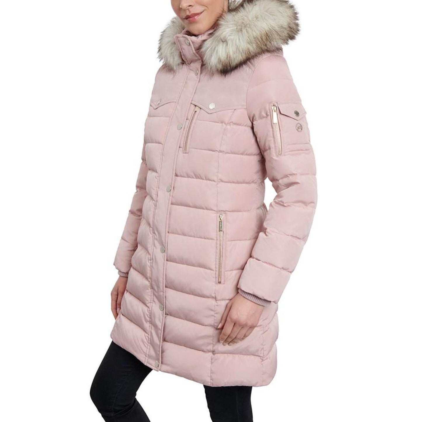 Women's Faux-Fur-Trim Hooded Puffer Coat, Created for Macy's