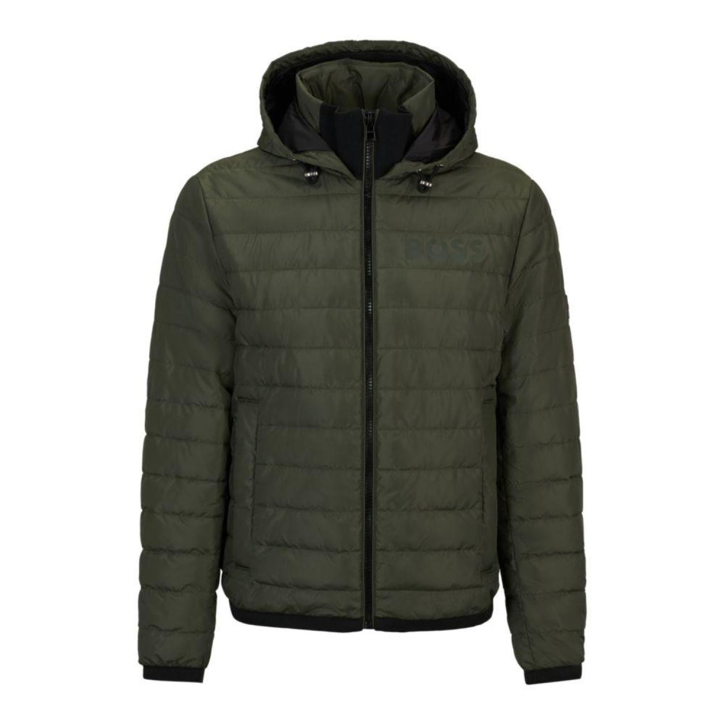 Water-repellent padded jacket with tonal logo
