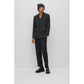 Double-breasted slim-fit suit in herringbone fabric