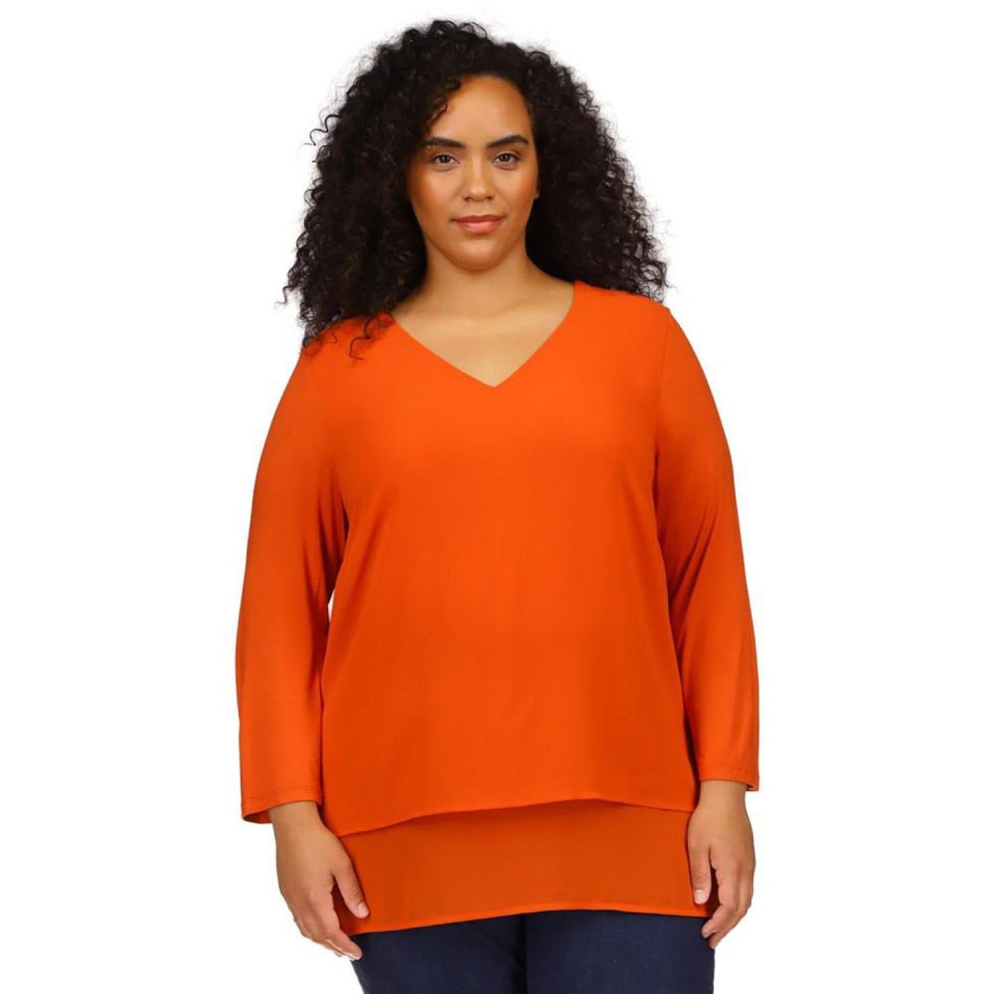 Plus Size Layered-Look Tunic Top