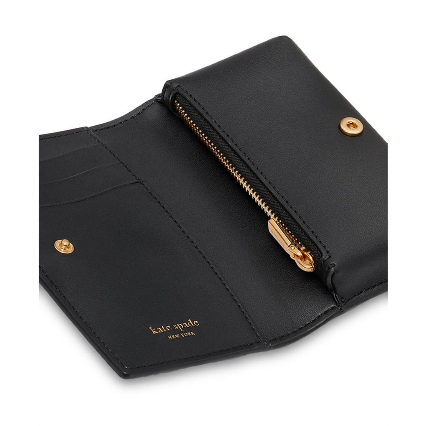 Katy Textured Leather Small Bifold Snap Wallet