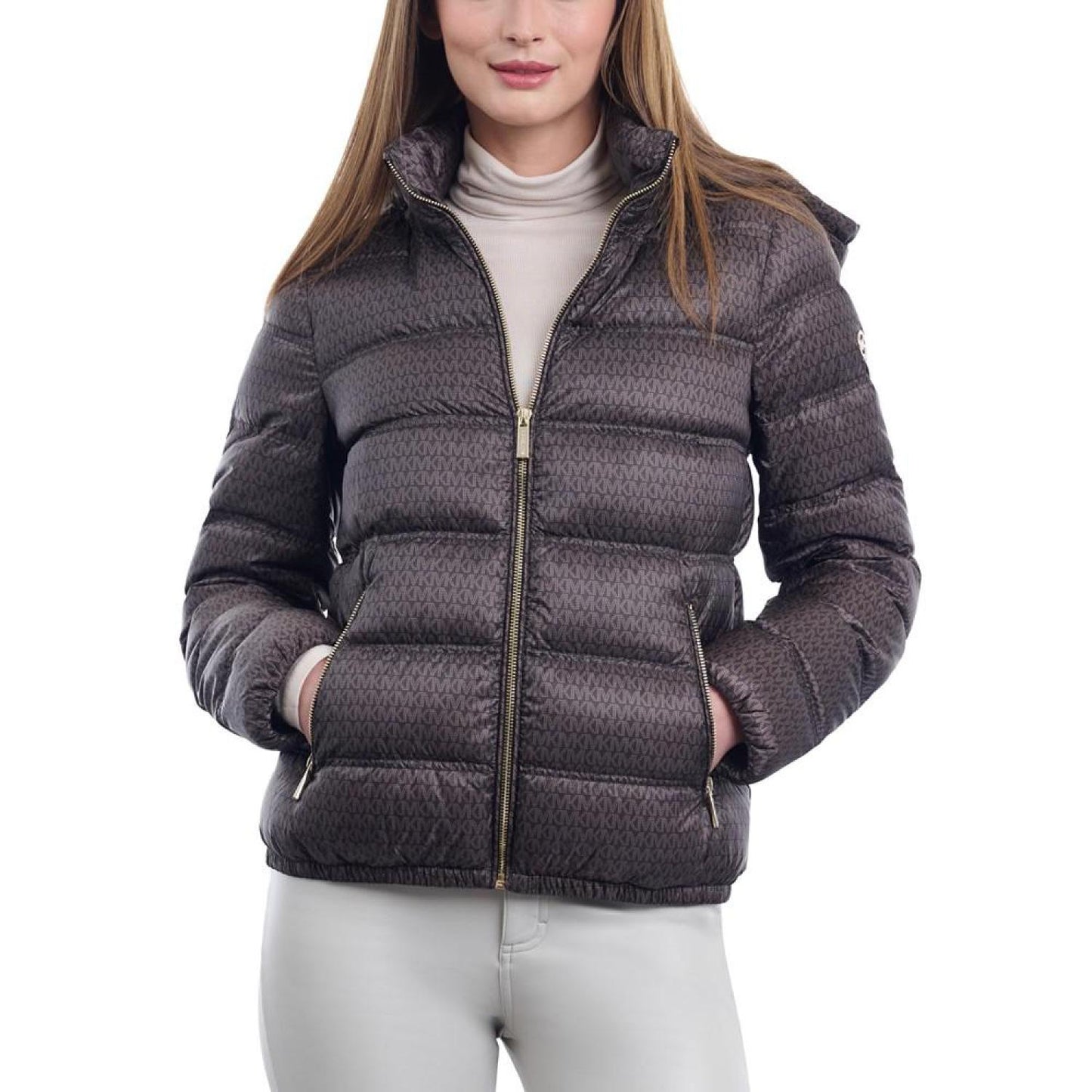 Women's Hooded Packable Bomber Puffer Coat