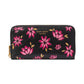 Morgan Winter Blooms Embossed Saffiano Leather Zip Around Continental Wallet