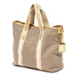 Studded Handle Jacquard Open Tote