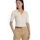 Rib-Knit Cotton-Blend Polo Sweater