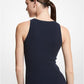 Ribbed Stretch Viscose Tank Top