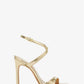 Amara Metallic Snake Embossed Leather Sandal