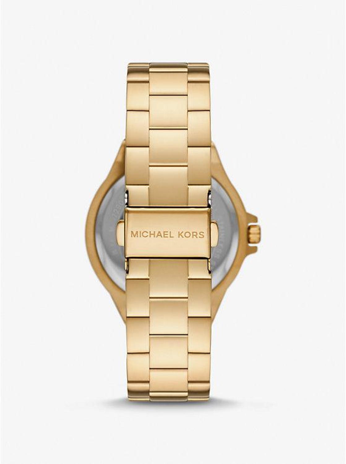 Lennox Pavé Logo Gold-Tone Watch and Bracelet Set
