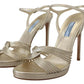 Prada  Leather Women'ss Ankle Strap Heels Stiletto Women's Sandal