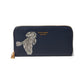 Shaggy Embossed Saffiano Leather Zip Around Continental Wallet