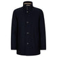 Wool-blend coat with zip-up padded inner