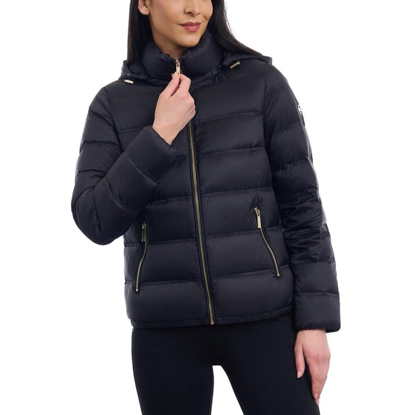 Women's Hooded Packable Bomber Puffer Coat