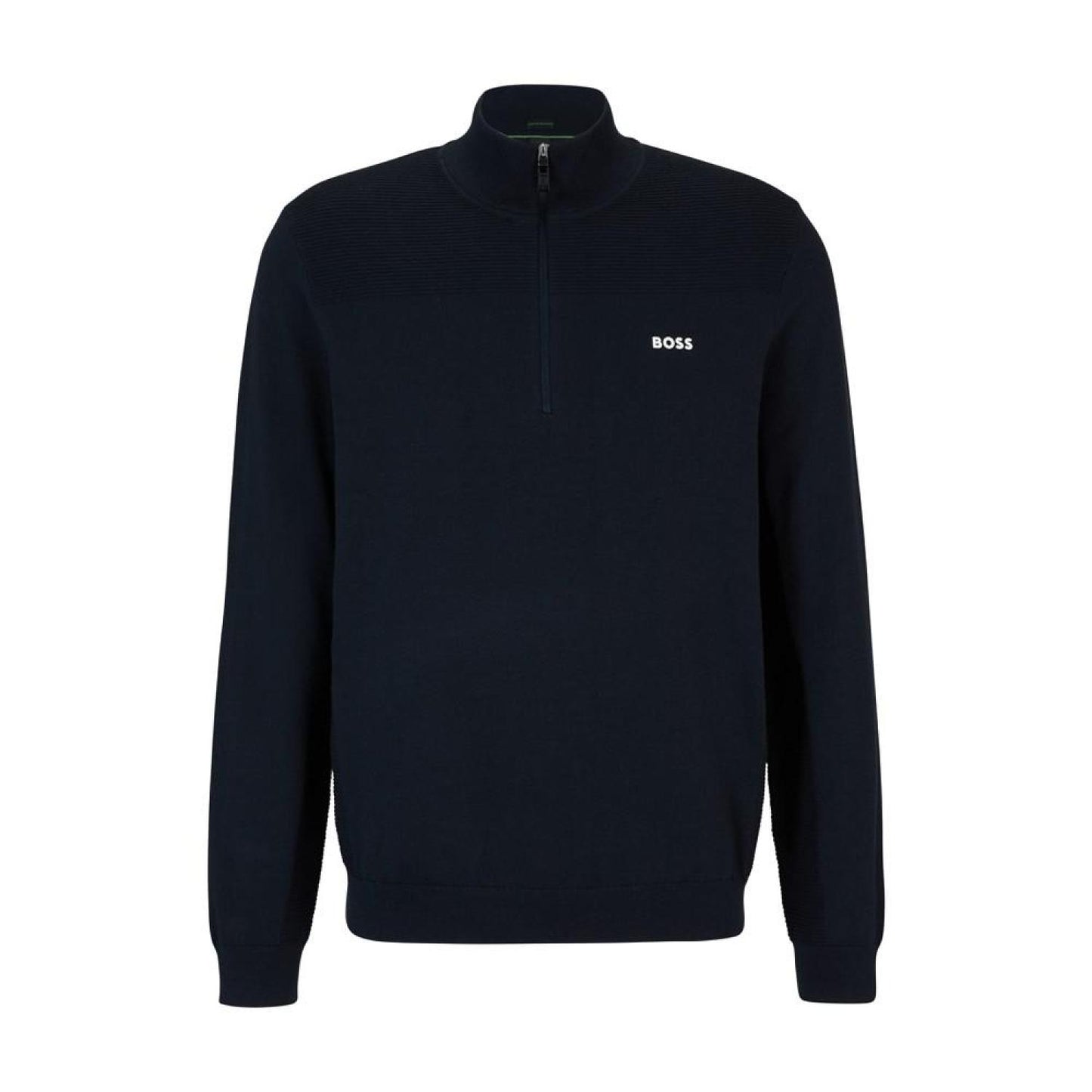 Men's Dry-Flex Fabric Branded Zip-Neck Sweater