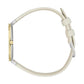 Women's Swiss 25H White Leather Strap Watch 34mm