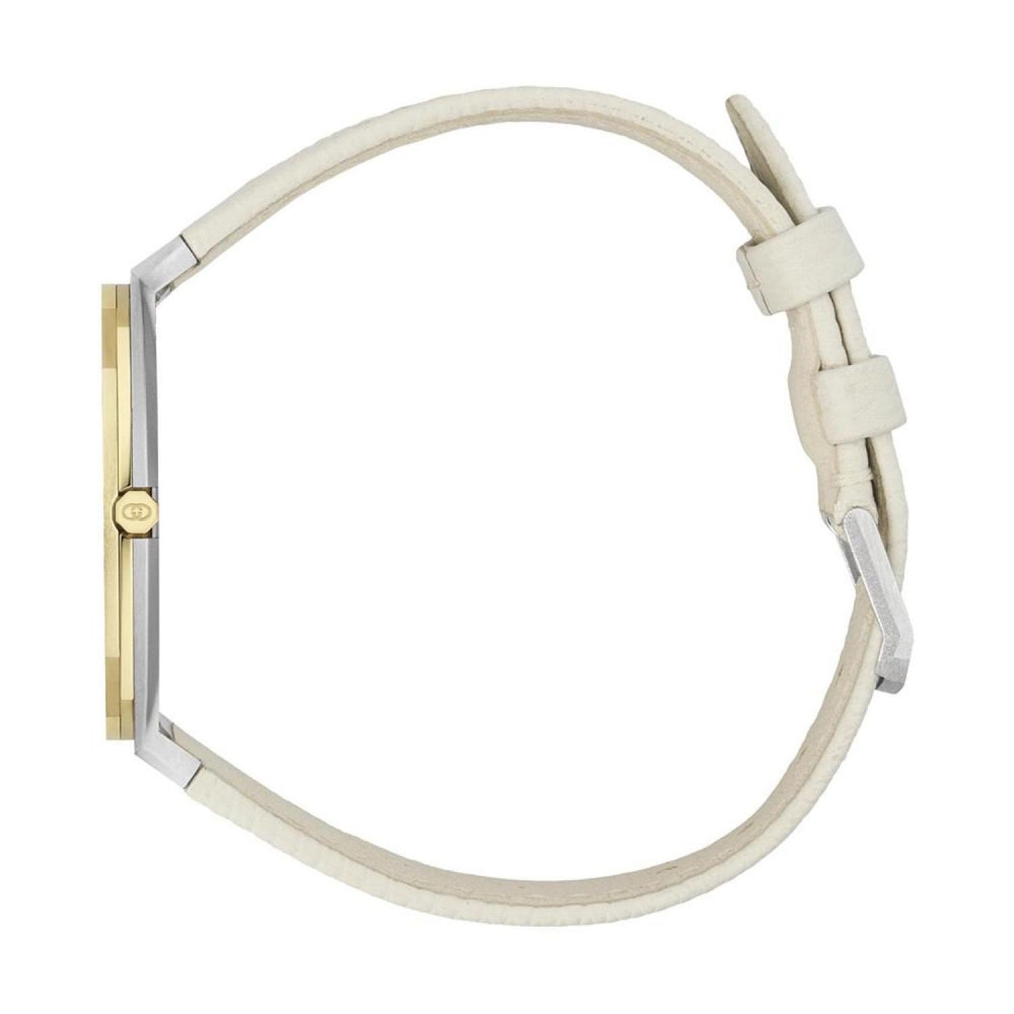 Women's Swiss 25H White Leather Strap Watch 34mm