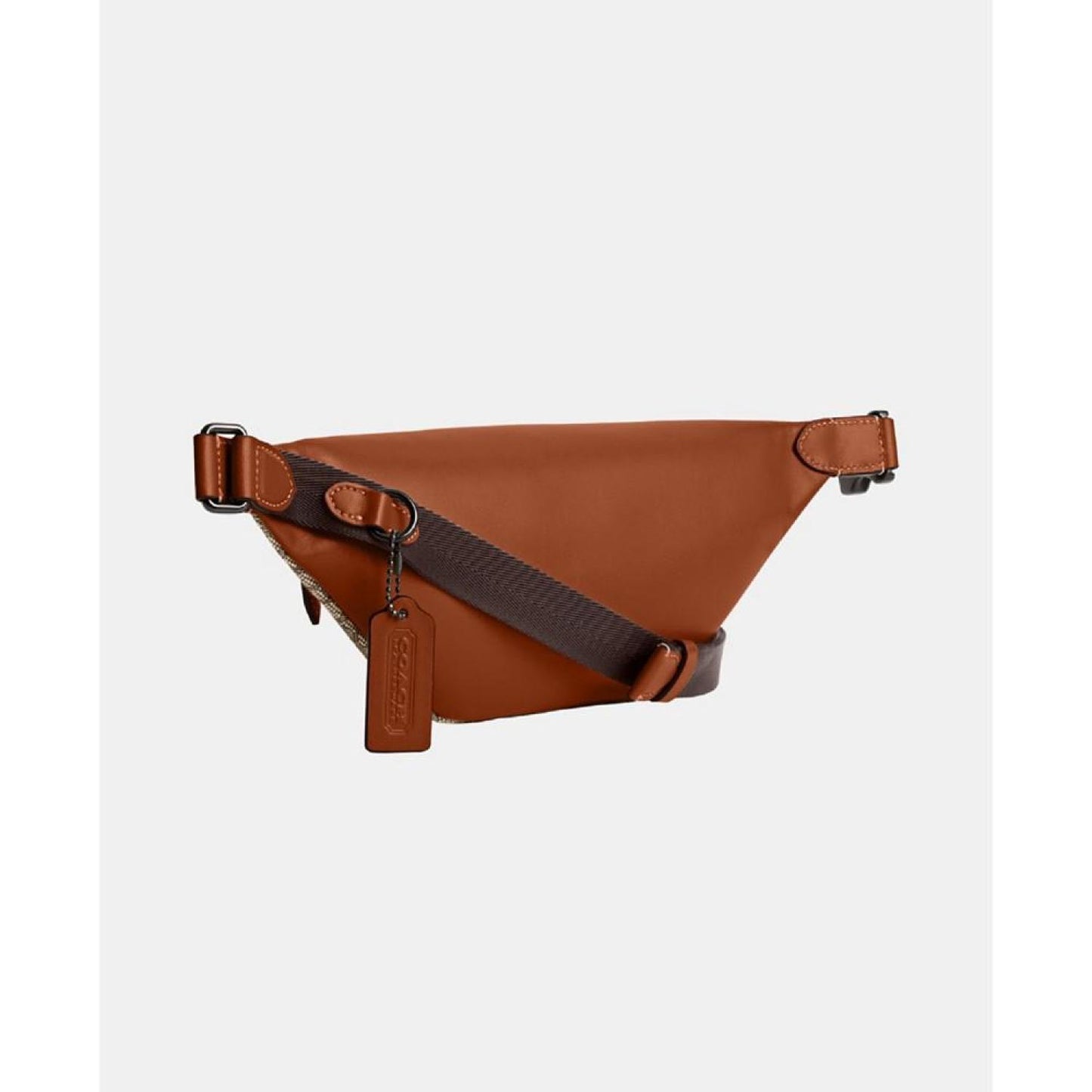 Leather Charter Belt Bag 7 in Micro Signature Jacquard