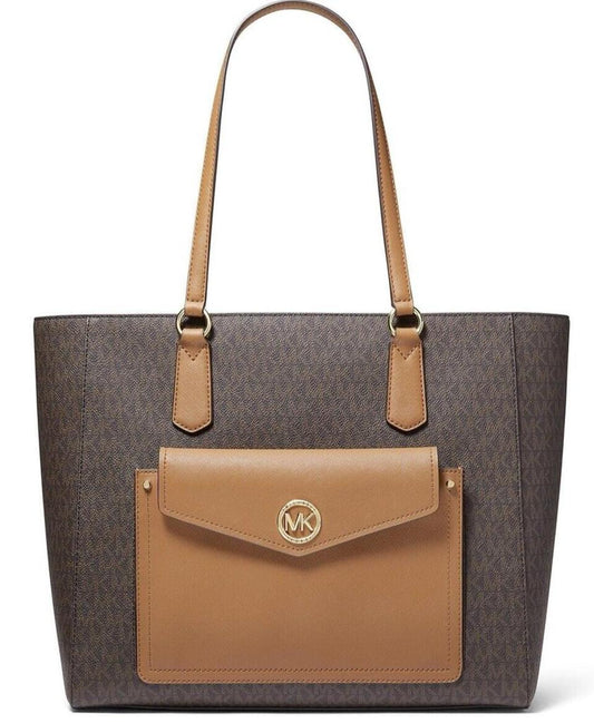 Michael Kors Women's Joey MK Signature TZ Snap Pocket Tote