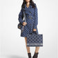 Empire Logo Jacquard Denim Trench Coat