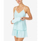 Women's Satin Camisole Tap Set with Eyelash Eye Mask