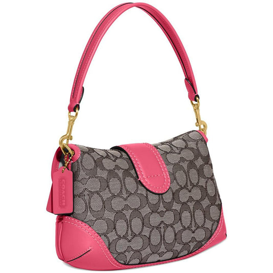 Soho Signature Jacquard Top Handle Shoulder Bag