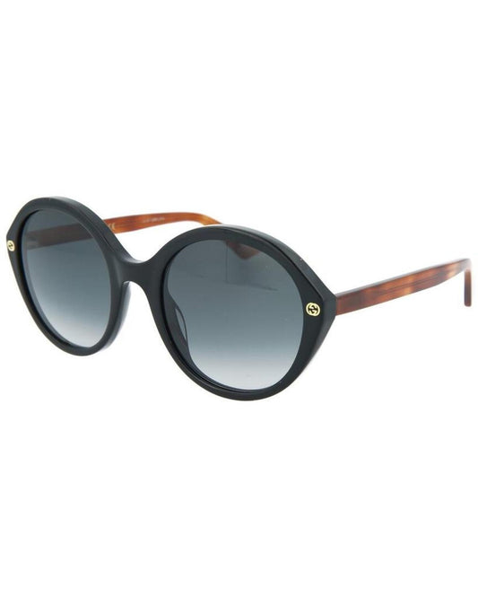 Gucci Women's Gucci Oval Black Ladies Sunglasses - GG0023S-003 mm Sunglasses