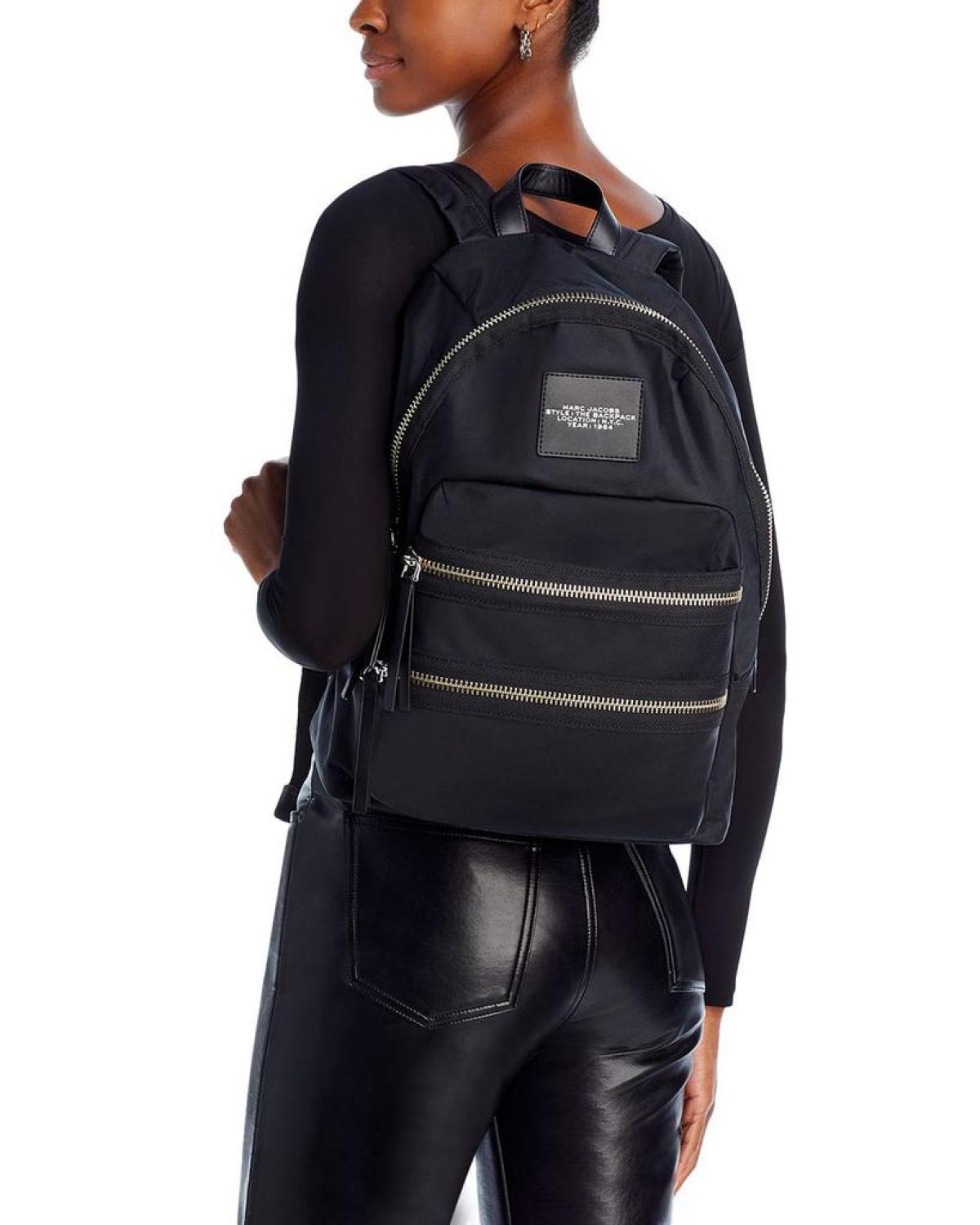 Marc Jacobs Black Nylon The Biker 
Large Backpack Marc Jacobs Backpack  main image 4