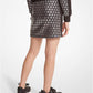 Metallic Logo Stretch Knit Skirt