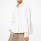 Stretch Organic Cotton Poplin Draped Shirt