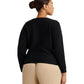 Plus-Size Cotton-Blend Dolman-Sleeve Sweater