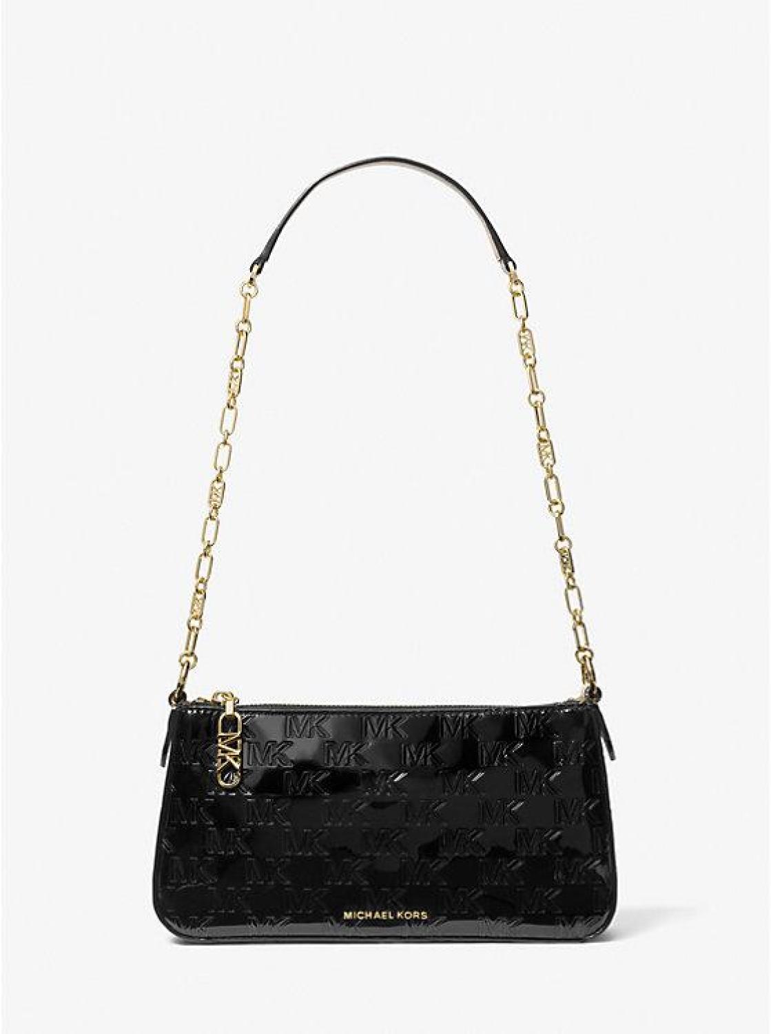 Empire Medium Patent Chain-Link Pochette