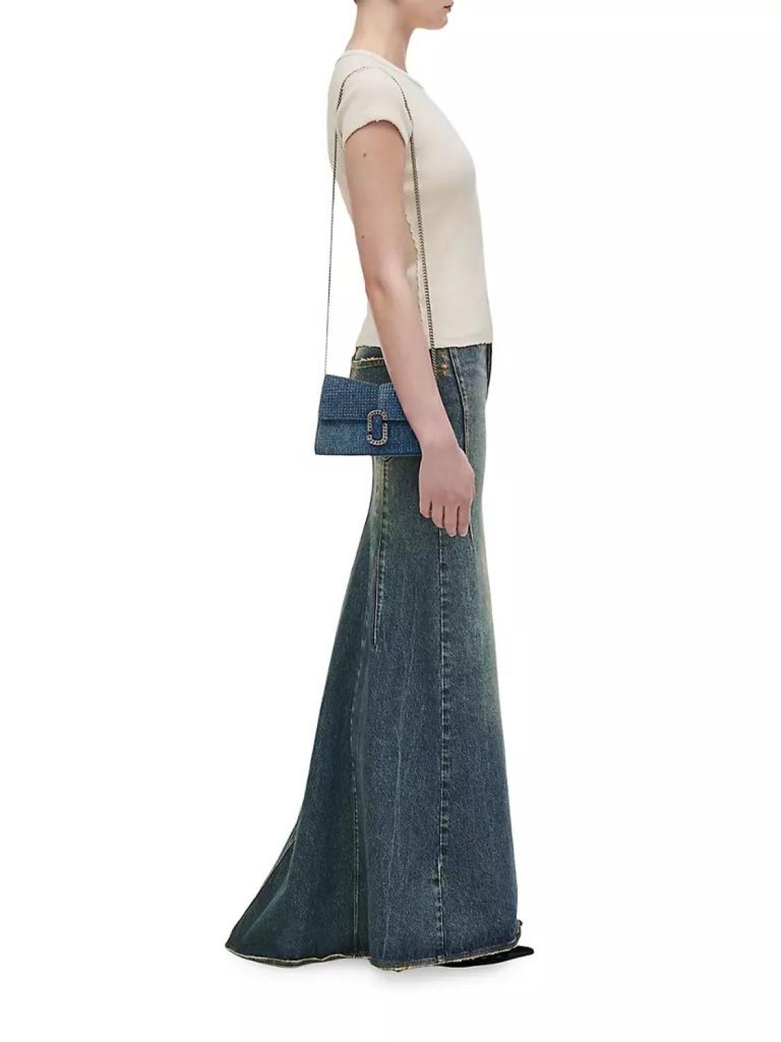 The Crystal Denim St. Marc Chain Wallet