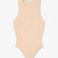 Ribbed Stretch Knit Racerback Bodysuit