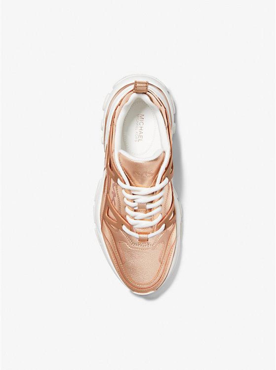 Nick Metallic Leather Trainer