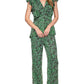 Womens Printed Flounce Blouse