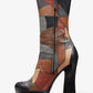 Emmy Patchwork Leather Platform Boot