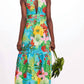 One-Shoulder Tie Maxi Floral Dress In Matisse