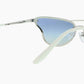 Catwalk 69Mm Sunglasses In Light Grey With Gradient Blue