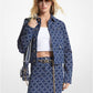 Empire Logo Denim Belted Mini Skirt