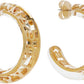Transparent & Gold 'The Monogram Hoops' Earrings